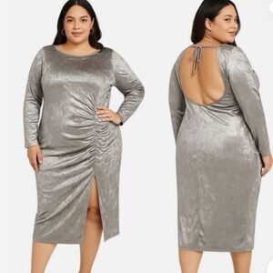 Chic Backless Silver Dress